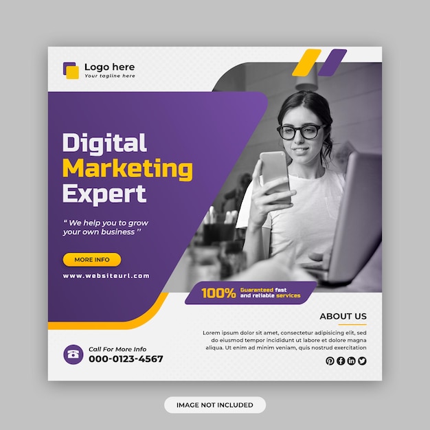  Digital marketing and corporate social media post and web banner design template
