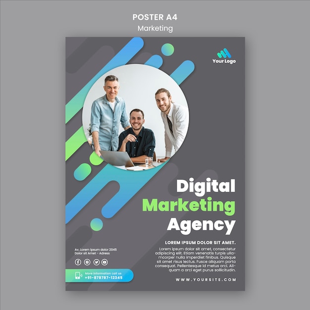 Free Psd Digital Marketing Poster Template
