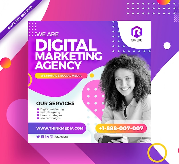 Digital marketing social media post instagram banner Premium Psd