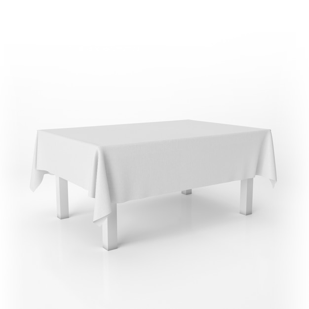 Download Dining table mockup with a white cloth | Free PSD File