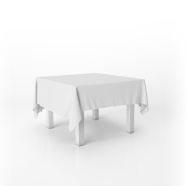 Download Dining table mockup with a white cloth | Free PSD File
