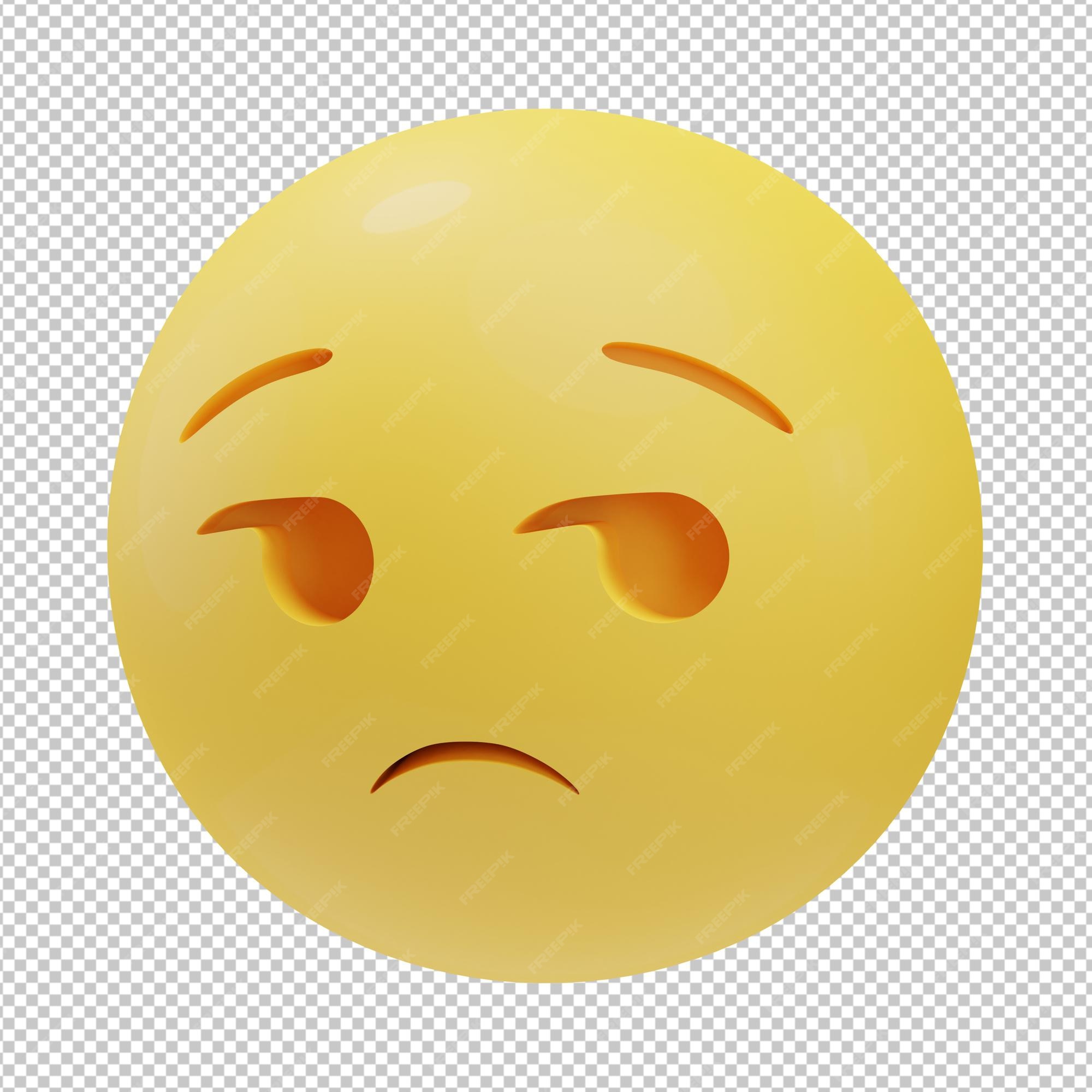 Premium PSD | Disappointed face emoji 3d illustration