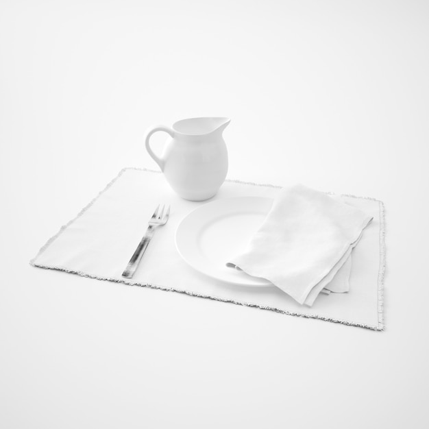 Download Dishware, fork and napkin | Free PSD File