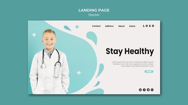 Free PSD | Doctor landing page