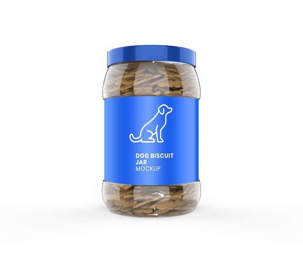 Download Premium PSD | Dog biscuit jar realistic mockup