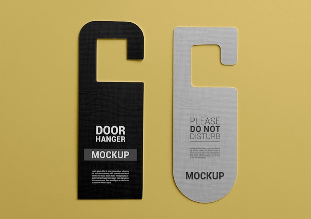 Free PSD | Door hanger mockup design