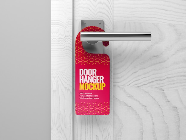 Download Premium PSD | Door hanger mockup