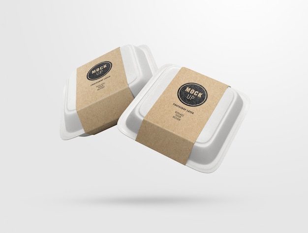 Download Double food boxes mockup | Premium PSD File