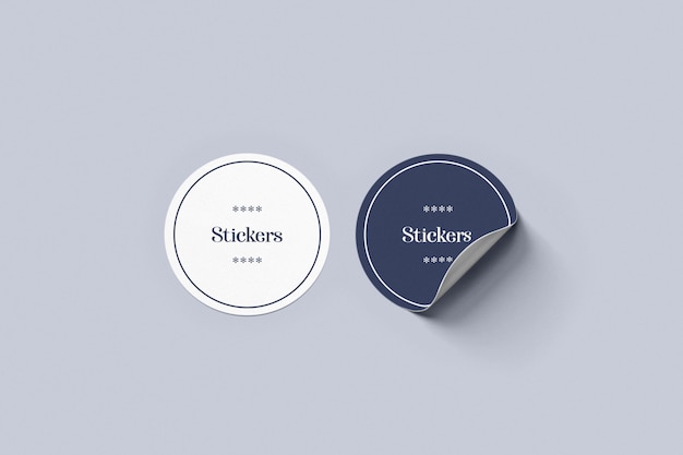 Download Premium PSD | Double sticker mockup