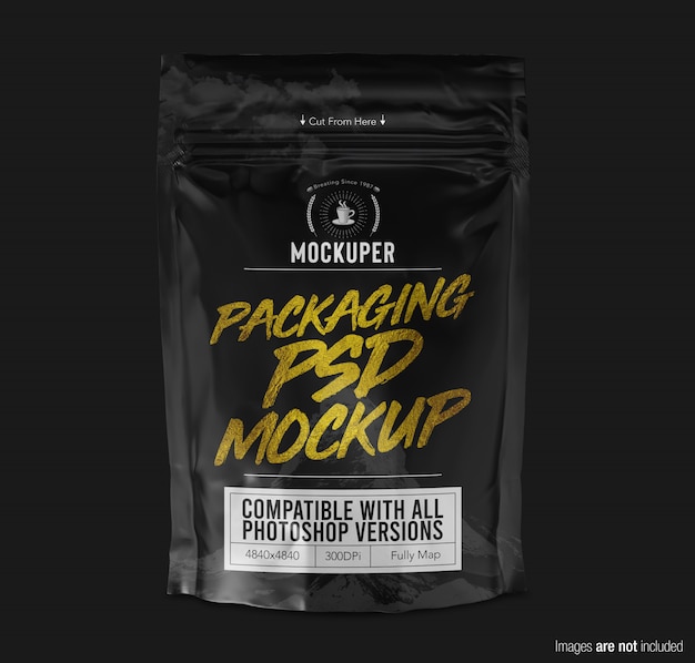 Download Premium Psd Doypack Product Packaging Mockup Front View