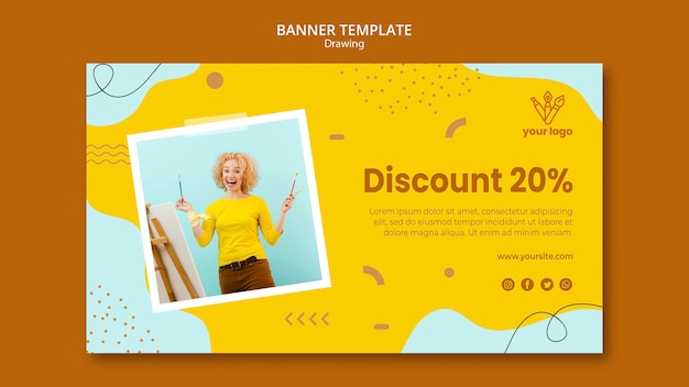 Download Drawing class with discount | Free PSD File