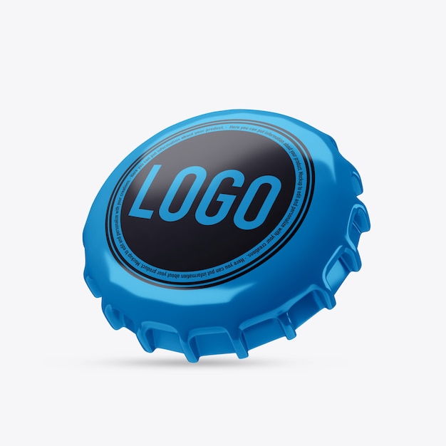 Download Premium Psd Drink Metal Stopper Mockup On White Space