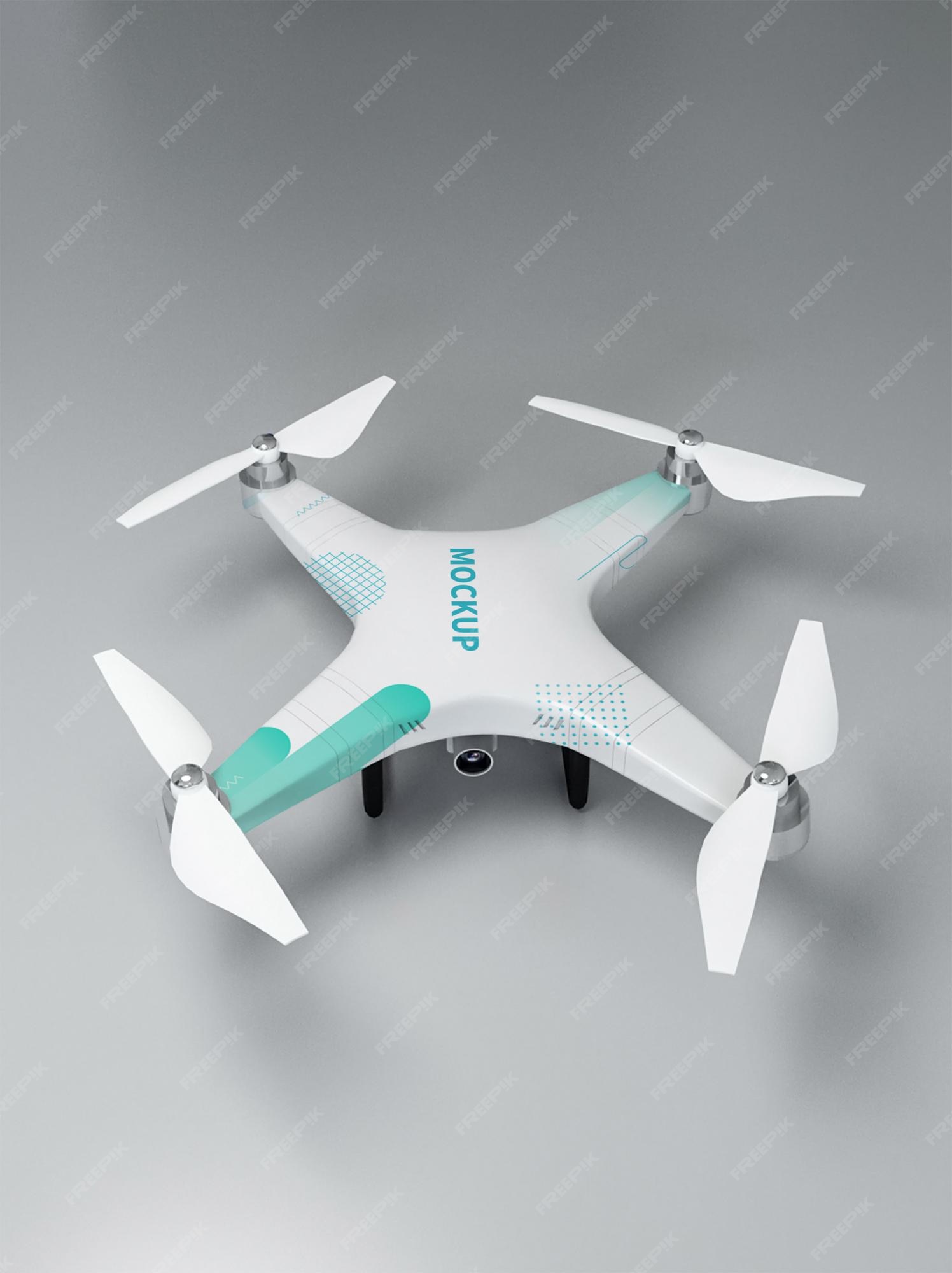 Premium PSD | Drone mockup design in 3d rendering