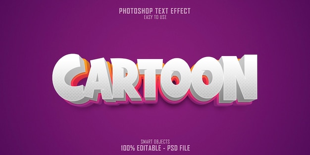 Premium PSD | Dynamic cartoon 3d text style effect