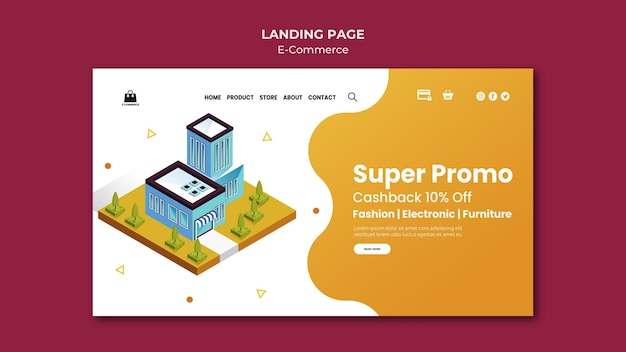 Premium Psd E Commerce Landing Page Template