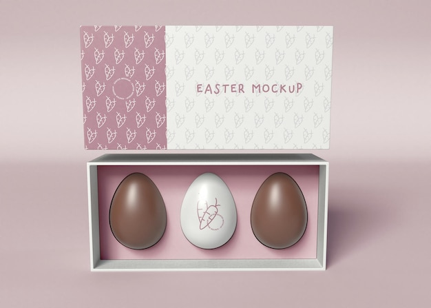 Download Premium Psd Easter Box With Chocolate Mockup