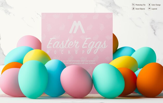 Download Premium Psd Easter Eggs Mockup Design Isolated