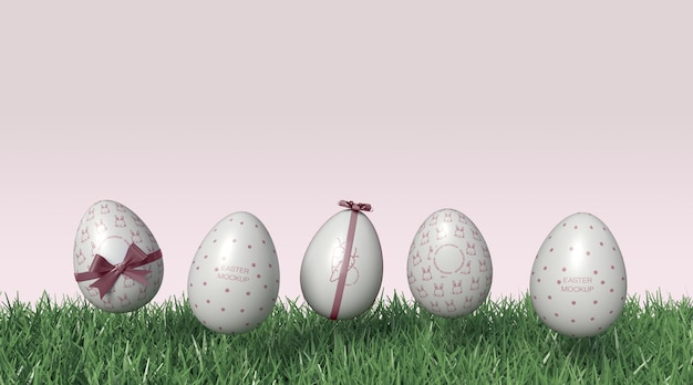 Download Free PSD | Easter eggs mockup