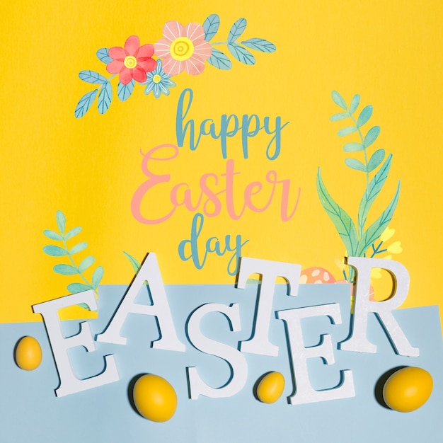 Download Easter mockup with copyspace | Free PSD File