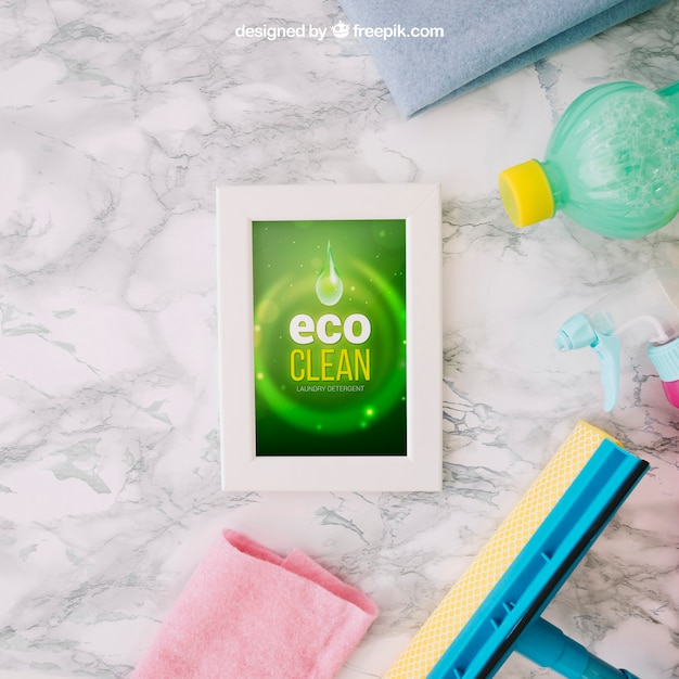 Download Eco cleaning mockup | Free PSD File