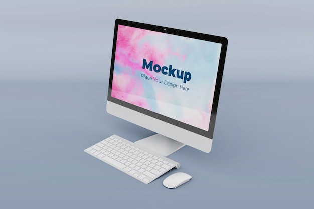 Download Premium PSD | Editable desktop screen mockup design template