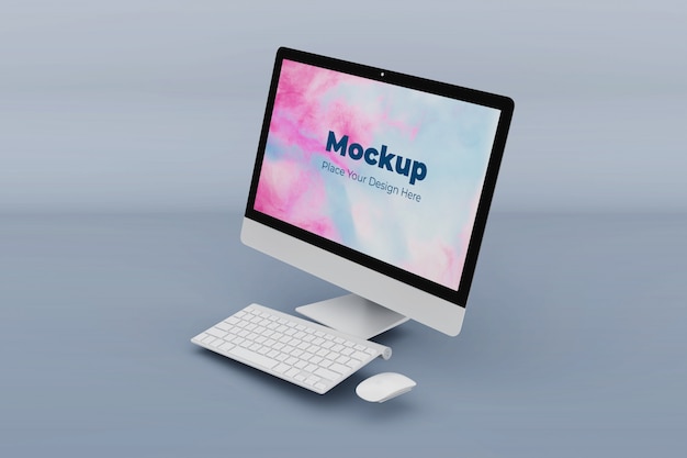 Download Premium PSD | Editable desktop screen mockup design template