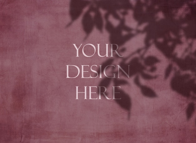 Download Free Psd Editable Grunge Mock Up With Floral Shadow Overlay Background