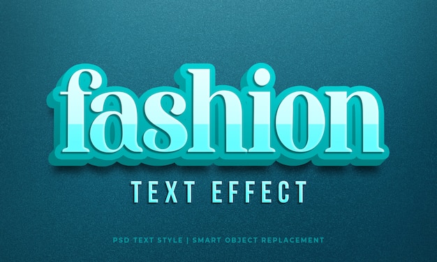 Download Premium PSD | Editable text effect, fashion blue 3d text style mockup psd