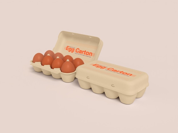 Download Free Psd Egg Carton Box Mockup