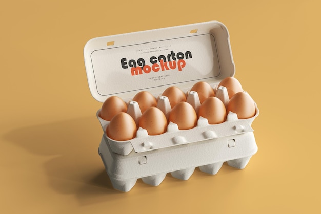 Download Free Psd Egg Carton Mockup