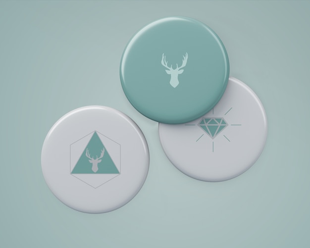 Elegant badge mockup for merchandising | Free PSD File