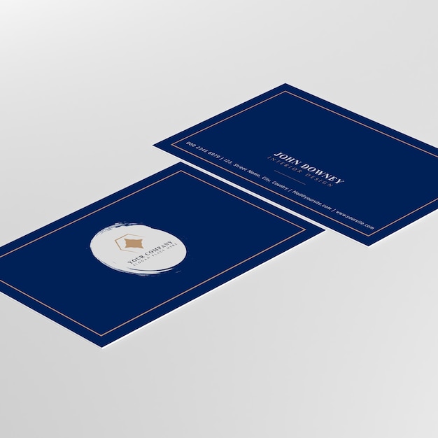 Download Elegant blue business card mockup | Premium PSD File