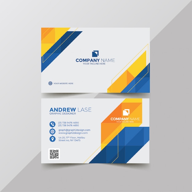 Download Free Elegant Blue And Yellow Business Card Premium Psd File Use our free logo maker to create a logo and build your brand. Put your logo on business cards, promotional products, or your website for brand visibility.