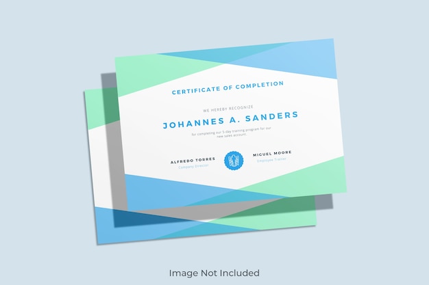 Download Premium PSD | Elegant certificate mockup