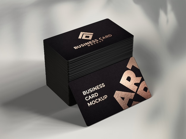 Download Premium PSD | Elegant and luxury stack business card mockup
