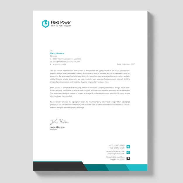 Download Elegant modern letterhead mockup | Premium PSD File PSD Mockup Templates