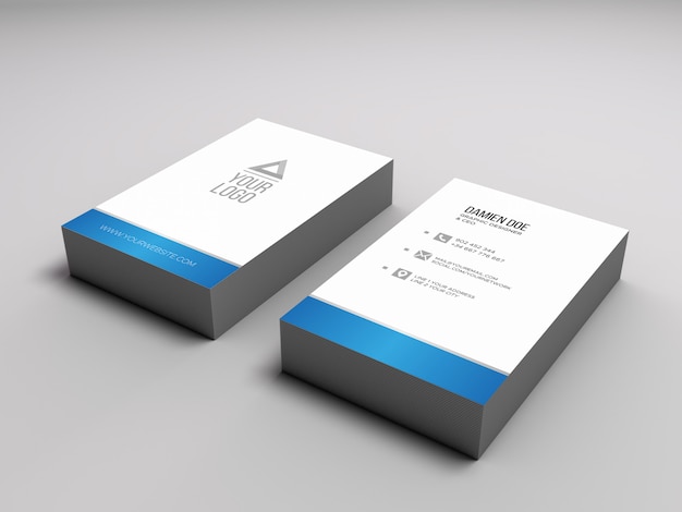 Download Mockup Business Card Vertical Yellowimages