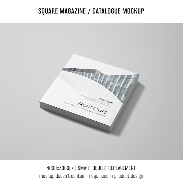 Elegant square magazine or catalogue mockup PSD Template