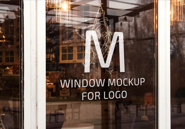 Download Premium PSD | Elegant window mockup for logo