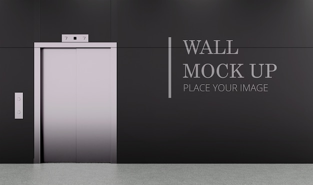 Download Elevator side wall mockup | Premium PSD File