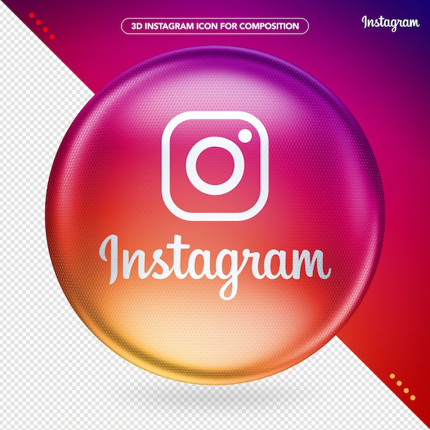 Ellipse 3d Color Instagramロゴ プレミアムpsdファイル