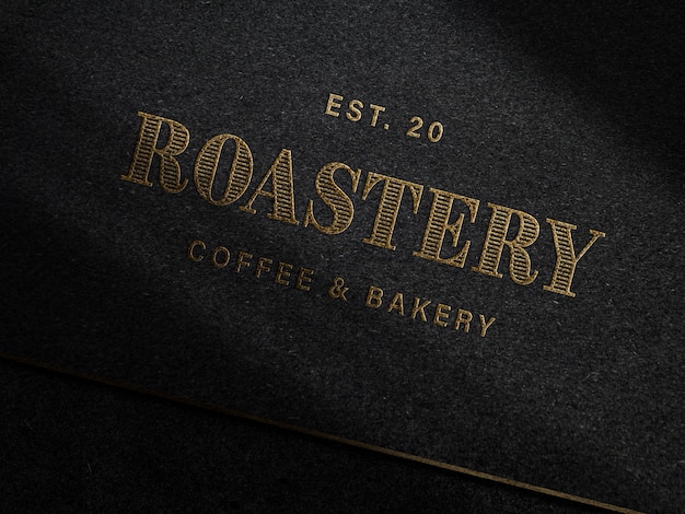 Download Free Embossed Gold Logo Mockup On Dark Paper Premium Psd File Use our free logo maker to create a logo and build your brand. Put your logo on business cards, promotional products, or your website for brand visibility.