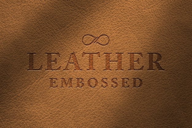 Download Embossed leather logo mockup | Premium PSD File