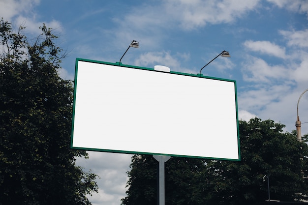 Free PSD | Empty billboard in the city