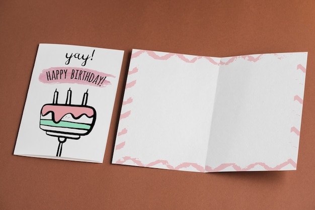 Download Empty birthday card mockup | Free PSD File