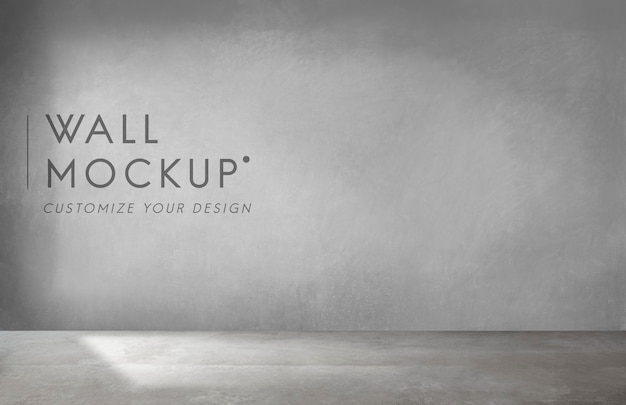 Download Empty room with a gray wall mockup | Free PSD File