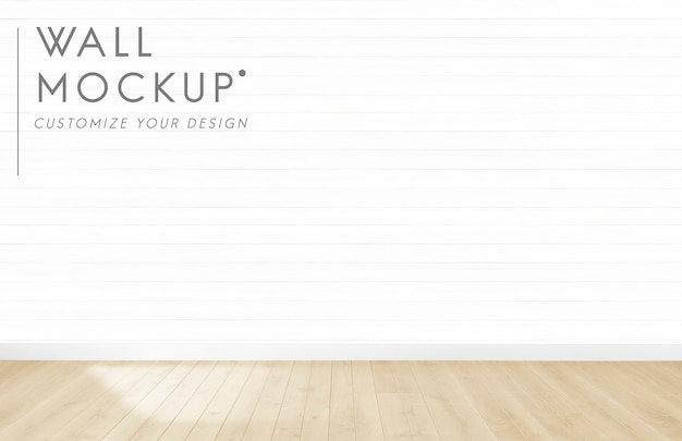 Download Free PSD | Empty room with a white wall mockup