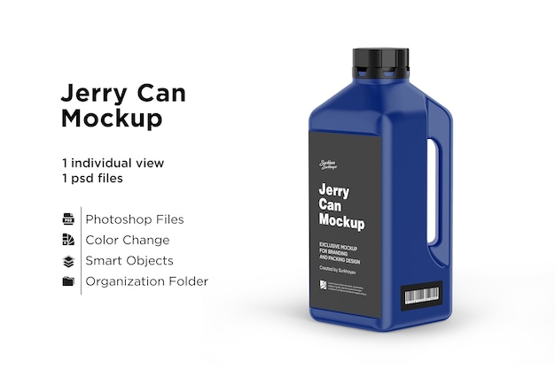 Download Premium PSD | Engine oil jerry can plastic mockup