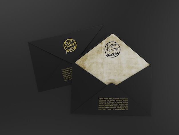 Download Premium PSD | Envelope mockup design
