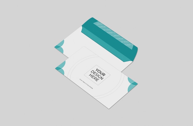 Download Premium PSD | Envelope mockup template